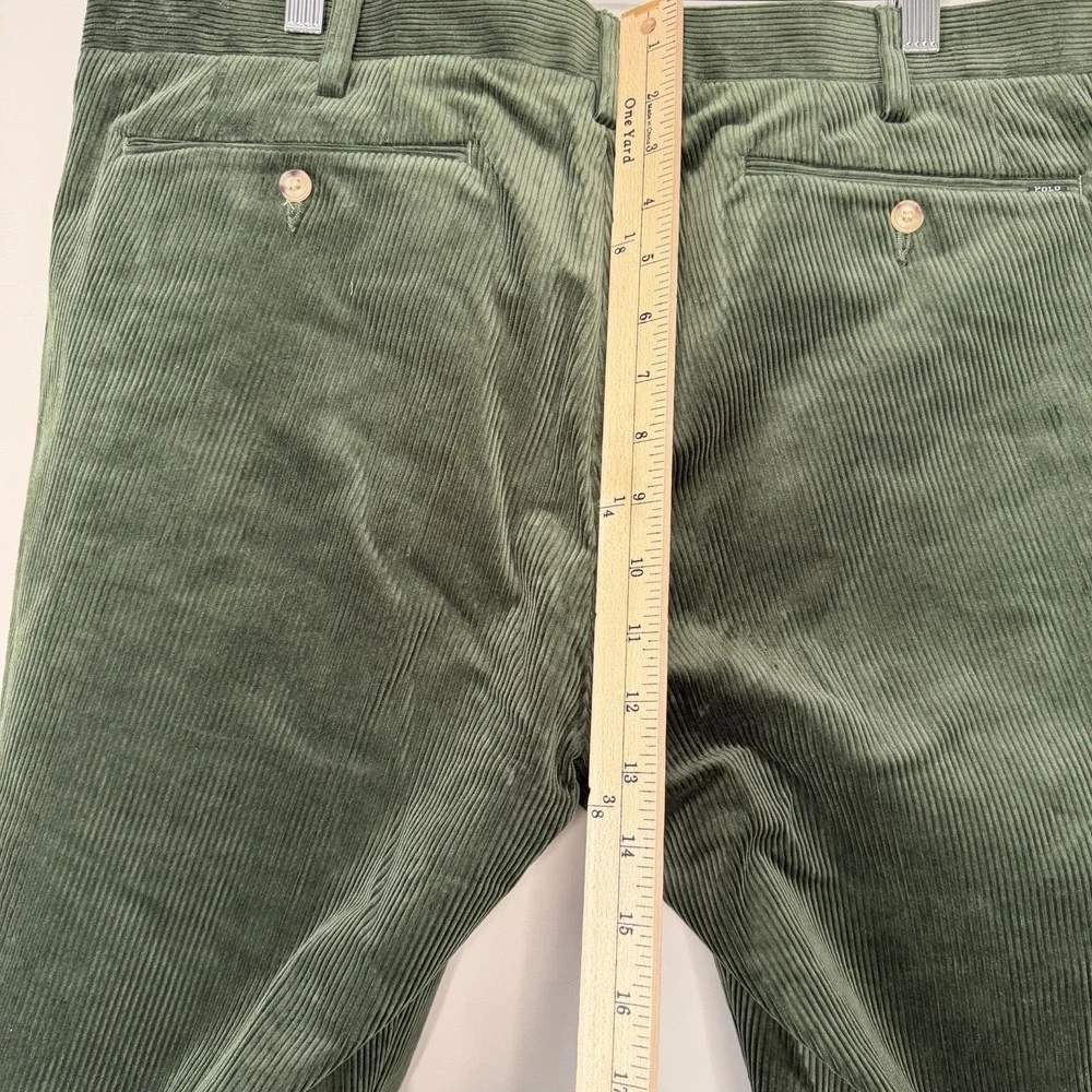 Vintage Polo Ralph Lauren Men's Olive Green Corduroy Classic Fit Pants 36X32 90s